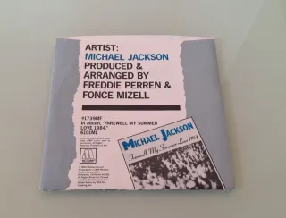 Michael Jackson Single Farewell My Summer Love