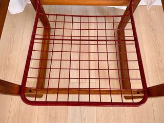 Silla Sälen Madera y Metal Roja Ikea Vintage