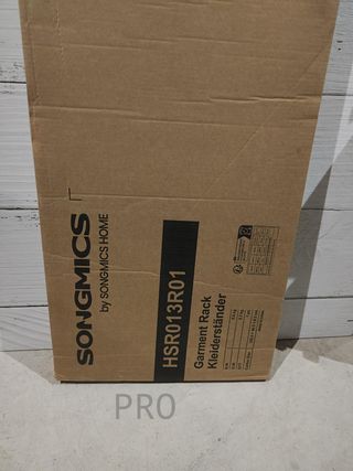 Burro de ropa con ruedas extensible - Songmics