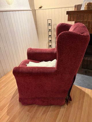 Sofá orejero de tela