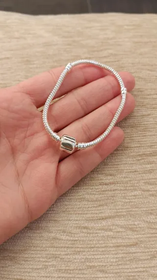 Pulsera Plata Cadena Estilo Pandora
