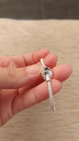 Pulsera Plata Cadena Estilo Pandora