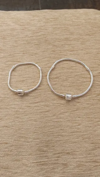 Pulsera Plata Cadena Estilo Pandora