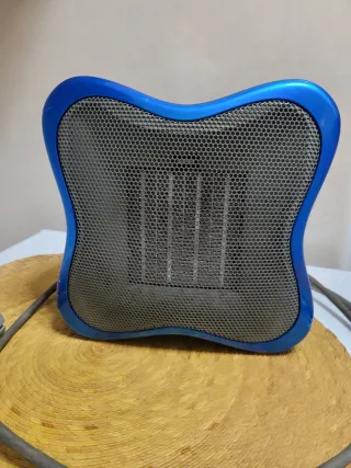 Estufa de aire azul y gris