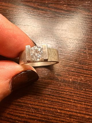 Anillo Syl Jewels Plata Topacio Blanco