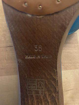 Sandalias Yves Saint Laurent Azul Flores