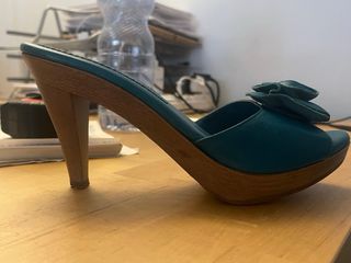 Sandalias Yves Saint Laurent Azul Flores