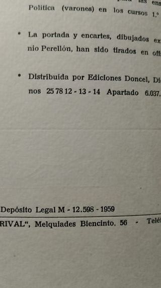 Vela y Ancla , de 1959 ,Tapa dura