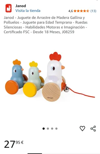 Janod Juguete Madera Gallina y Pollitos