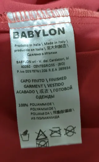 Abito elegante Babylon nero e rosa