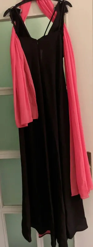 Abito elegante Babylon nero e rosa