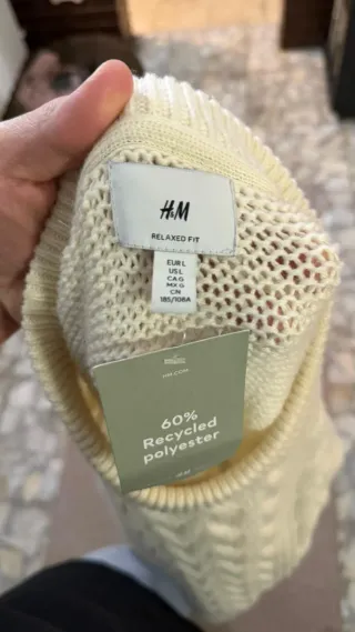 Jersey hombre beige talla L