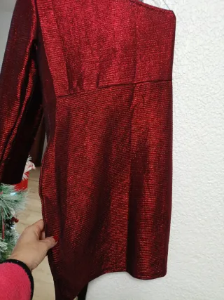 Vestido fiesta rojo brillante