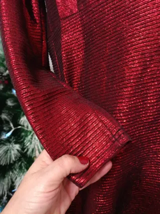 Vestido fiesta rojo brillante