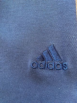 Polo Adidas Vintage Manga Larga Azul