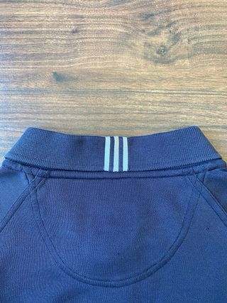 Polo Adidas Vintage Manga Larga Azul