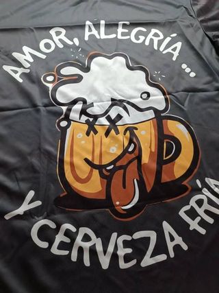 T-shirt Ironica Amor, Alegria y Cerveza Fria