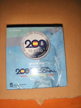 Moneda Plata 10€ Policía Nacional 200 Aniversario