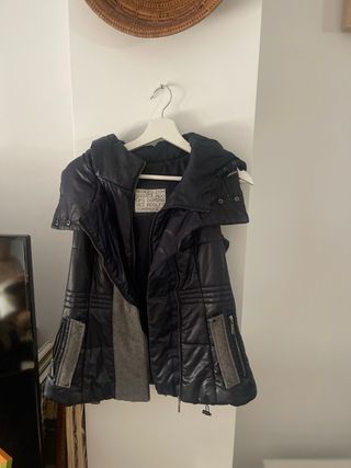 Chaleco Adolfo Dominguez Azul marino y Gris