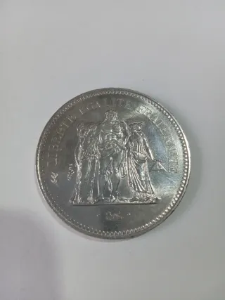 Moneda Plata Francia Liberté, Égalité, Fraternité