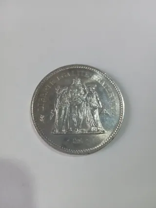 Moneda Plata Francia Liberté, Égalité, Fraternité
