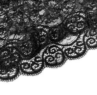 Conjunto Pijama Encaje Negro y Rosa