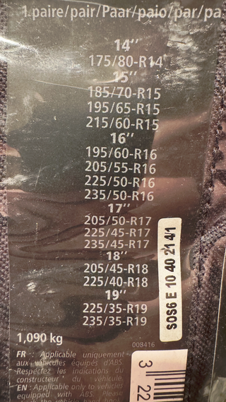 Michelin SOS Grip Evo 6 Cadenas Nieve Textiles