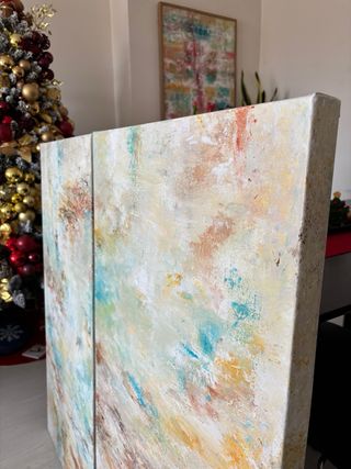 Due quadri astratti. Dipinti a mano
