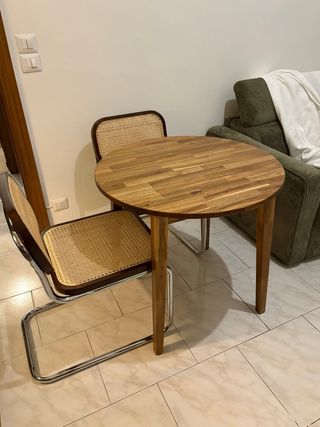 Tavolo rotondo in legno diametro 80cm