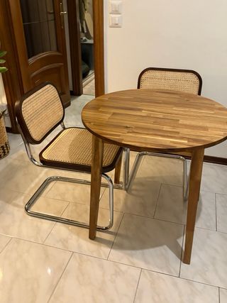 Tavolo rotondo in legno diametro 80cm