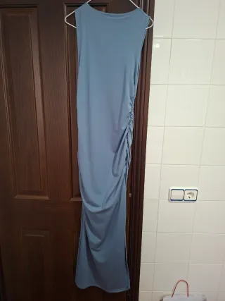 Vestido largo adolescente azul talla S
