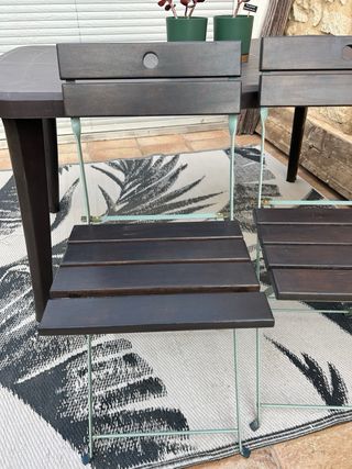 Mesa terraza y 3 Sillas bistro Vintage Exterior