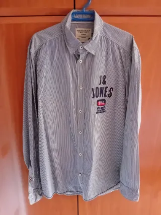 Camisa Rayas Jack & Jones Azul/Blanco