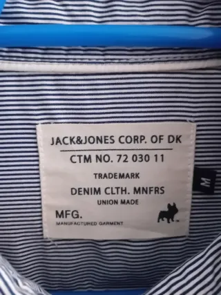 Camisa Rayas Jack & Jones Azul/Blanco