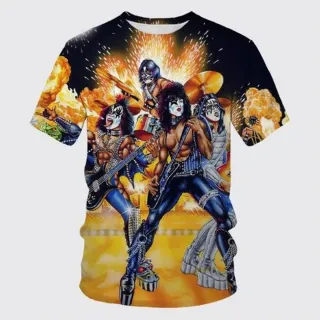 Camiseta KISS 3D