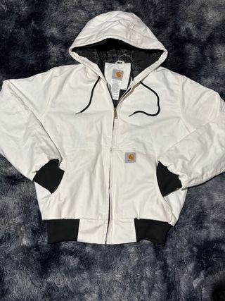 Carhartt Giacca Detroit Bianca con Cappuccio Vinta