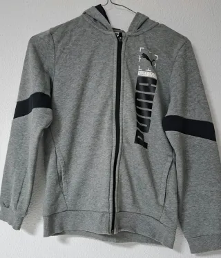 Sudadera Puma Gris con Logo