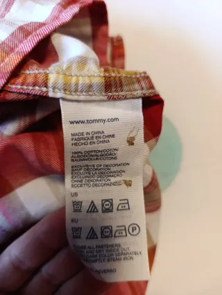 Camisa cuadros Tommy Hilfiger mujer Talla S