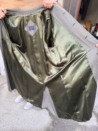 cappotto da uomo Gerani lana grigio vintage trench