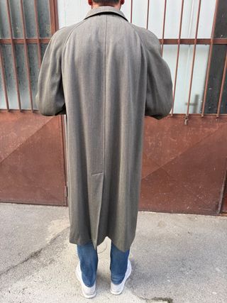 cappotto da uomo Gerani lana grigio vintage trench