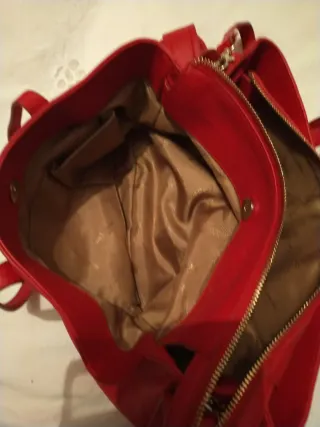 Bolso Guy Laroche Rojo Mano y Hombro