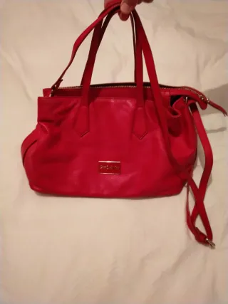 Bolso Guy Laroche Rojo Mano y Hombro