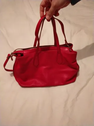 Bolso Guy Laroche Rojo Mano y Hombro
