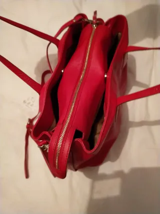 Bolso Guy Laroche Rojo Mano y Hombro