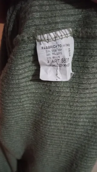 Falda de punto verde kaki Talla XL