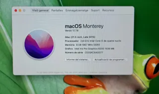 iMac 21.5" 2015 Aluminio.