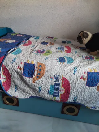 Cama Barco Infantil Azul