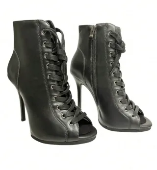 Botas de baile tacón alto plateadas