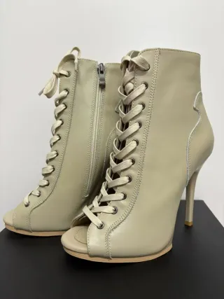 Botas de baile tacón alto plateadas