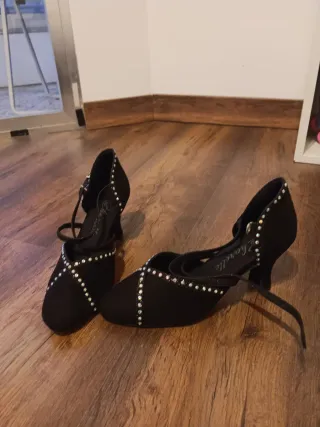 Botas de baile tacón alto plateadas